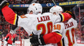 Lazar Leads Flames Over Senators