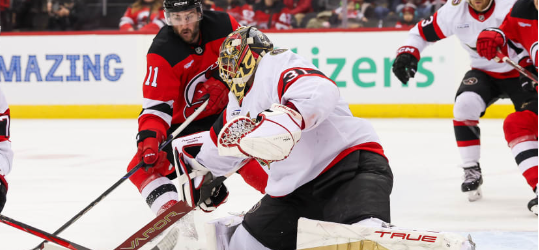 Forsberg Leads Senators Over Devils