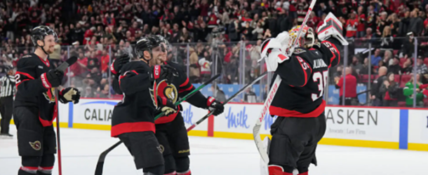 Ullmark, Cozens Lead Senators Over Red Wings