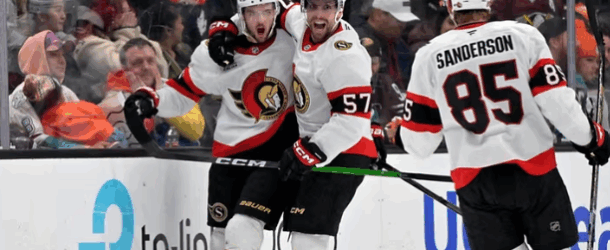 Batherson Scores Late as Senators Beat Ducks